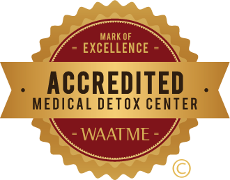 World Association of Addiction Treatment Mark of Excellence Accredited Medical Detox Center Seal