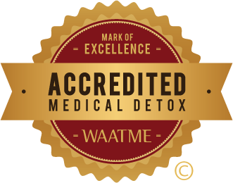 World Association of Addiction Treatment Mark of Excellence Accredited Medical Detox Seal