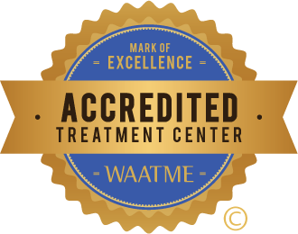 World Association of Addiction Treatment Mark of Excellence Accredited Treatment Center Seal